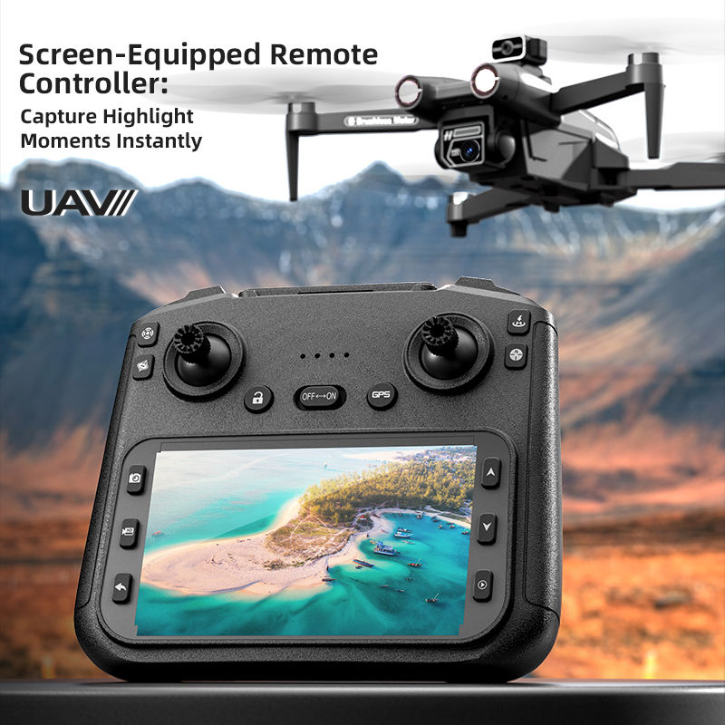 GPS PRO Drone with Screen on the Remote Control Screen Drones with 4k 8K Camera and Gps Long Range for Adult