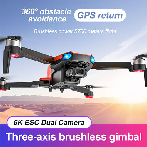 Professional Remote Control Drone and HD 6k Three-axis Brushless PTZ Camera GPS 5700m Long Range Rc Drone