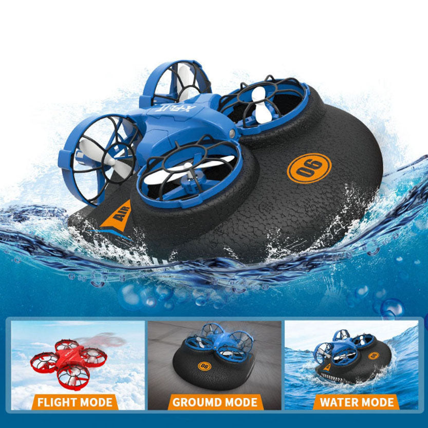 Water, Land and Air Three Entertainment Modes Hollow Cup Brush Motor Mini Drone RC Dron Hovercraft Toys Drones