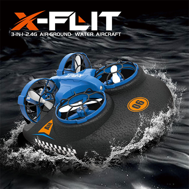 Water, Land and Air Three Entertainment Modes Hollow Cup Brush Motor Mini Drone RC Dron Hovercraft Toys Drones