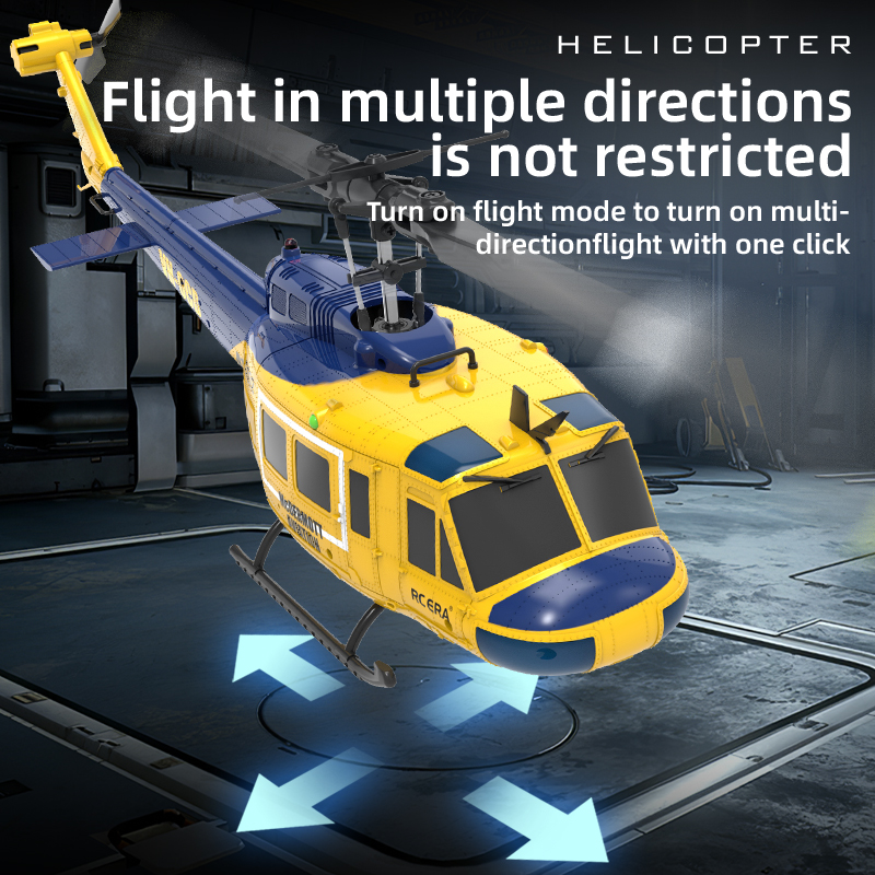 2025 New UH-1 Black Hawk RC Four-blade Brushless Helicopter 2.4G 4CH Flying Copter Model With 6-axis Gyroscope