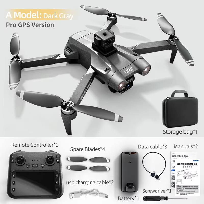 GPS PRO Drone with Screen on the Remote Control Screen Drones with 4k 8K Camera and Gps Long Range for Adult