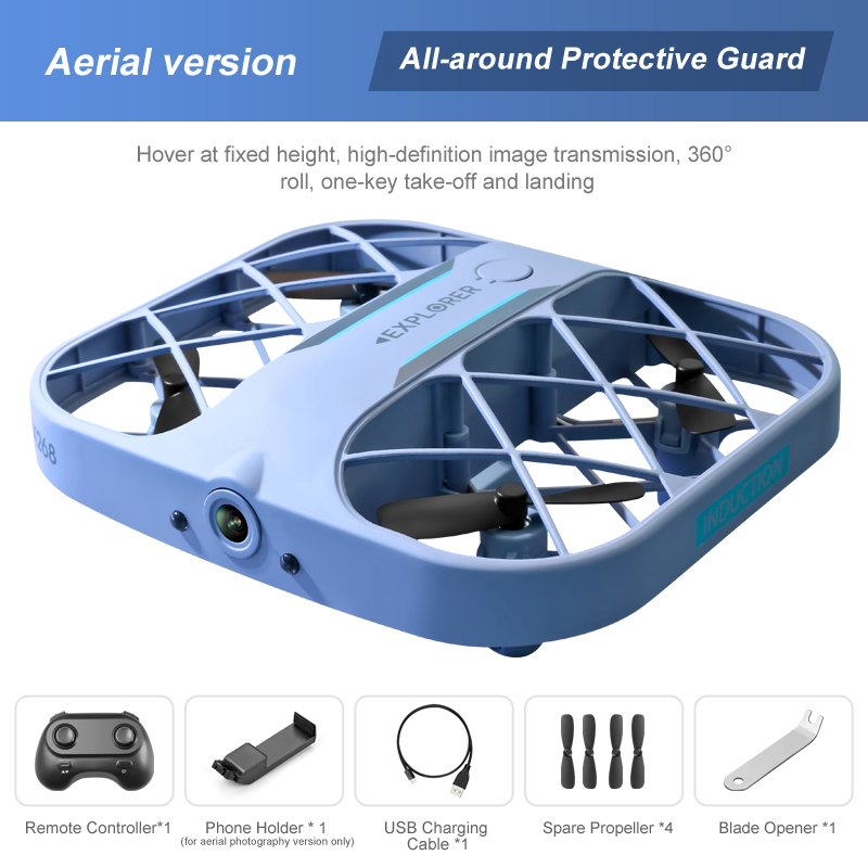 Hot 4CH Grid Real-time Image Transmission Pocket Selfie Drone Small Quadcopter Camera Beginner