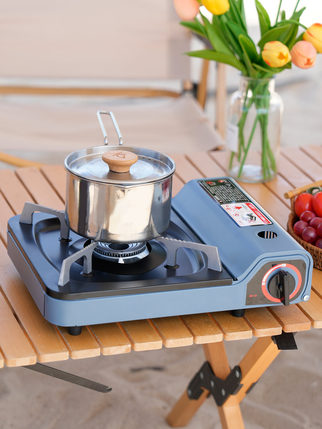 Portable Butane Gas Stove Camping BBQ Gas Burner Stove for Outdoor Cooking