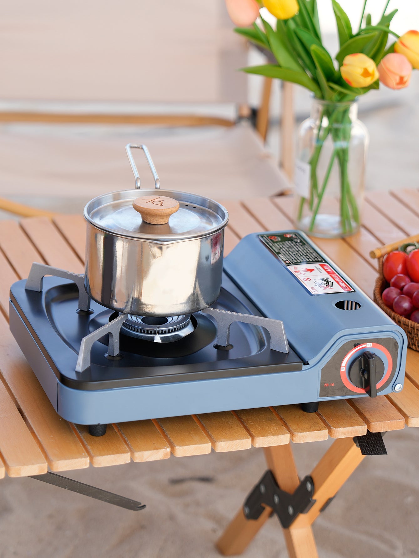 Portable Butane Gas Stove Camping BBQ Gas Burner Stove for Outdoor Cooking
